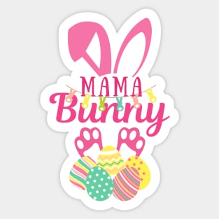 Mama Bunny Happy Easter Bunny Sticker